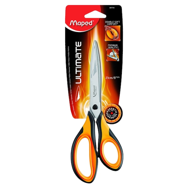 Ultimate Scissors With Double Soft Rings, 8in, PK3